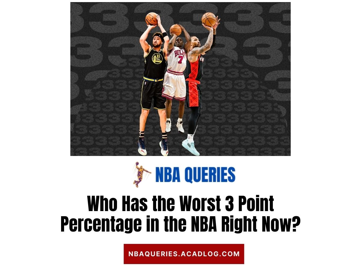 who has the worst 3 point percentage in the nba right now