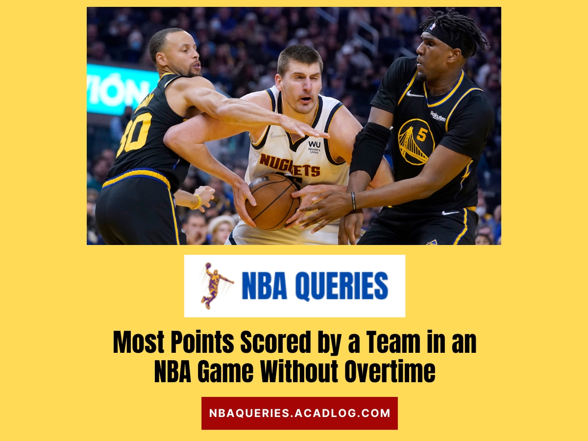 Most Points Scored by a Team in an NBA Game Without Overtime